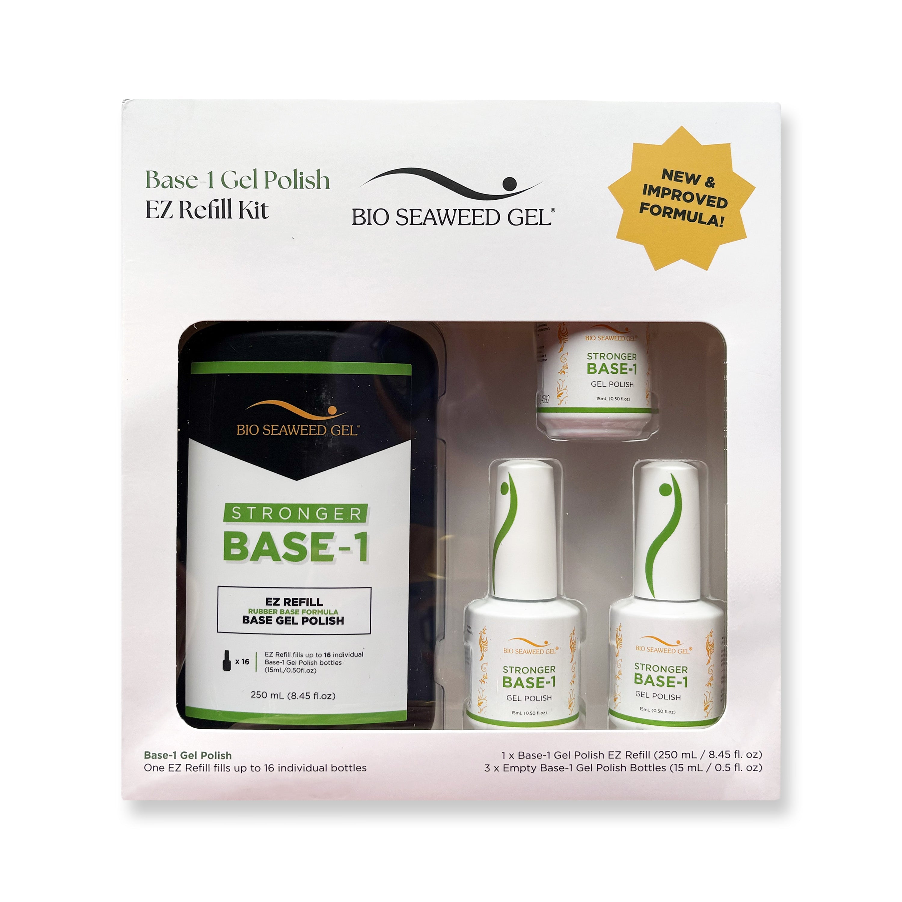Base - 1 Gel Polish EZ Refill Kit - Bio Seaweed Gel USA