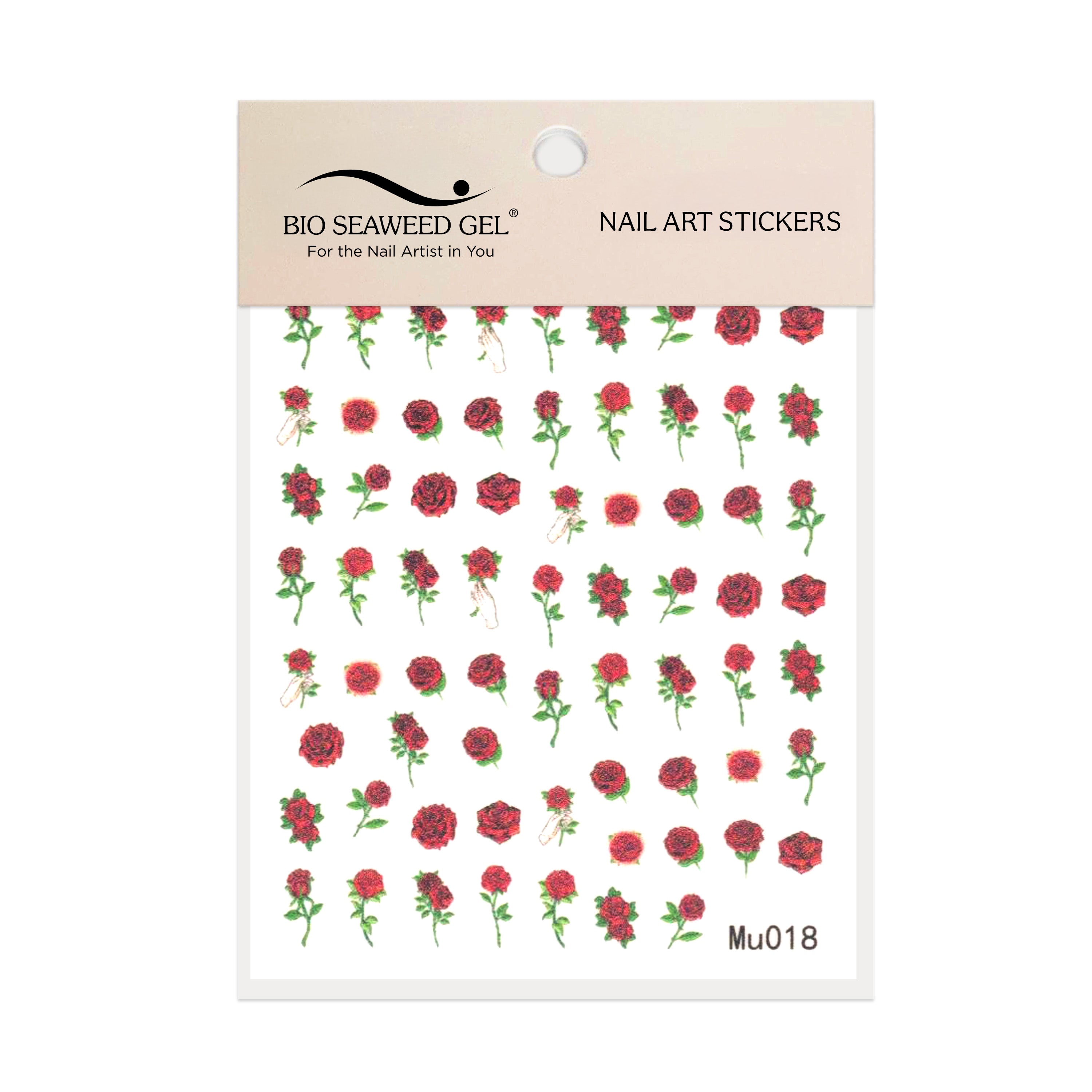 Floral Nail Art Stickers - Bio Seaweed Gel USA