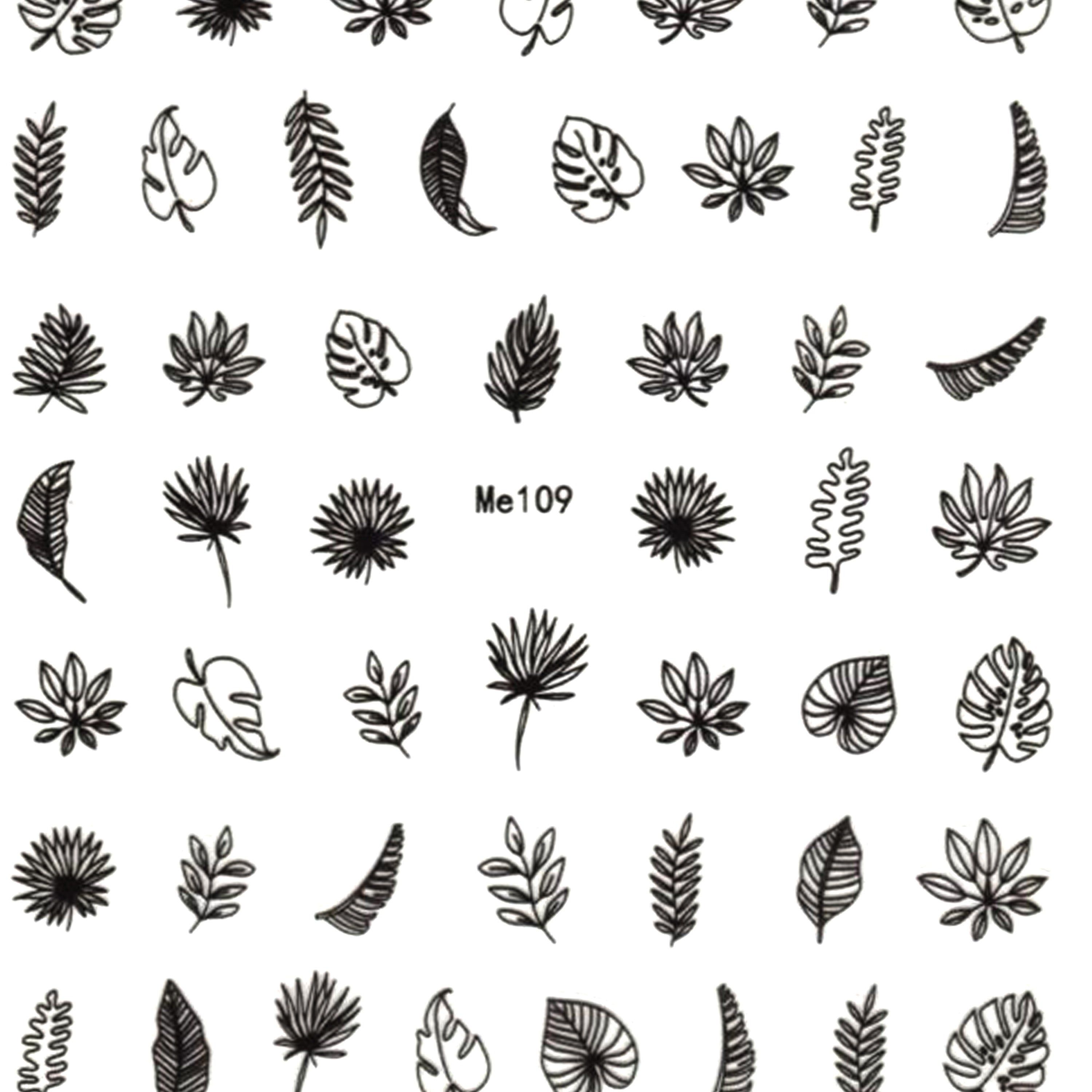 Floral Nail Art Stickers - Bio Seaweed Gel USA