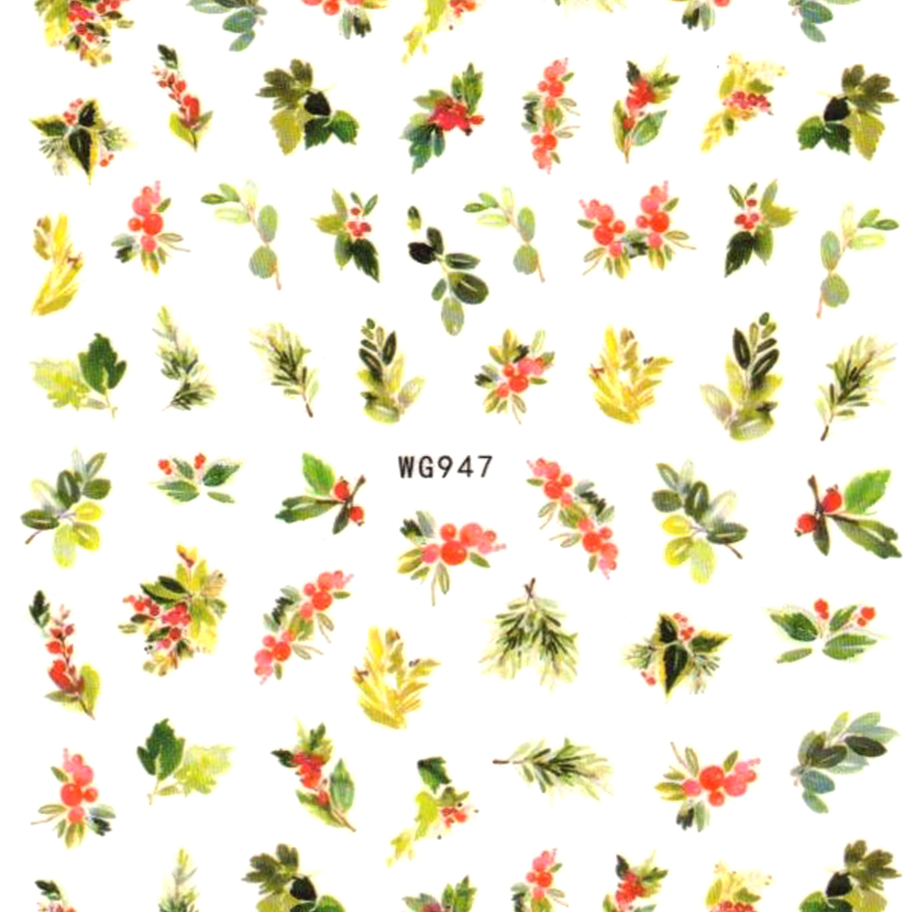 Floral Nail Art Stickers - Bio Seaweed Gel USA