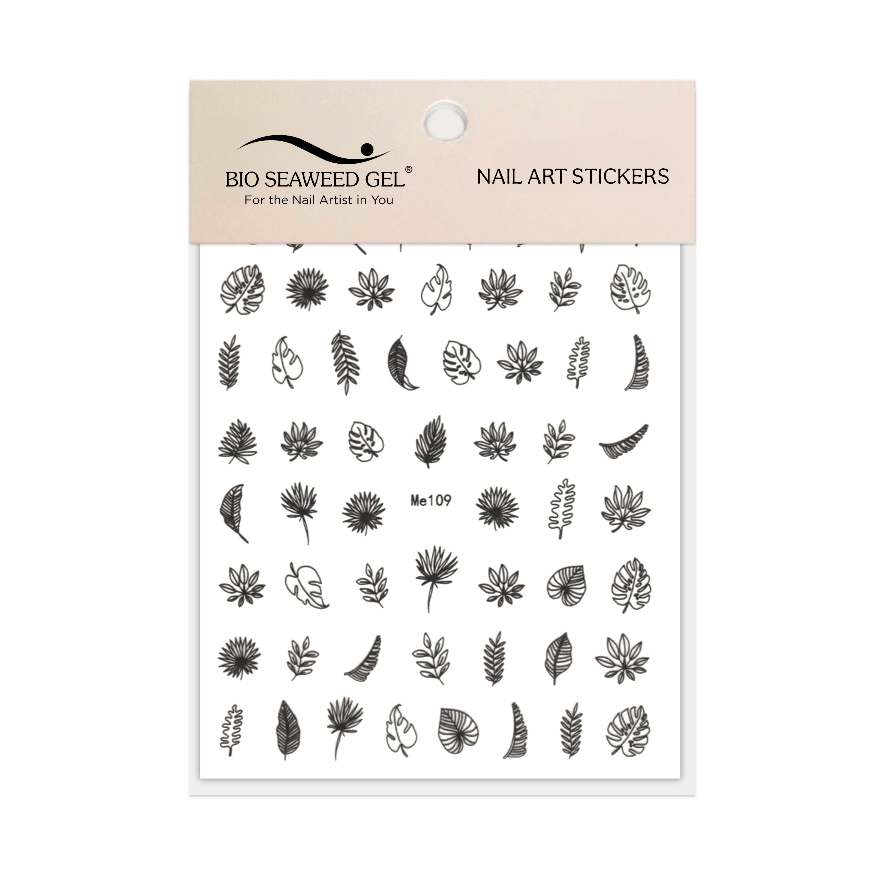 Floral Nail Art Stickers - Bio Seaweed Gel USA