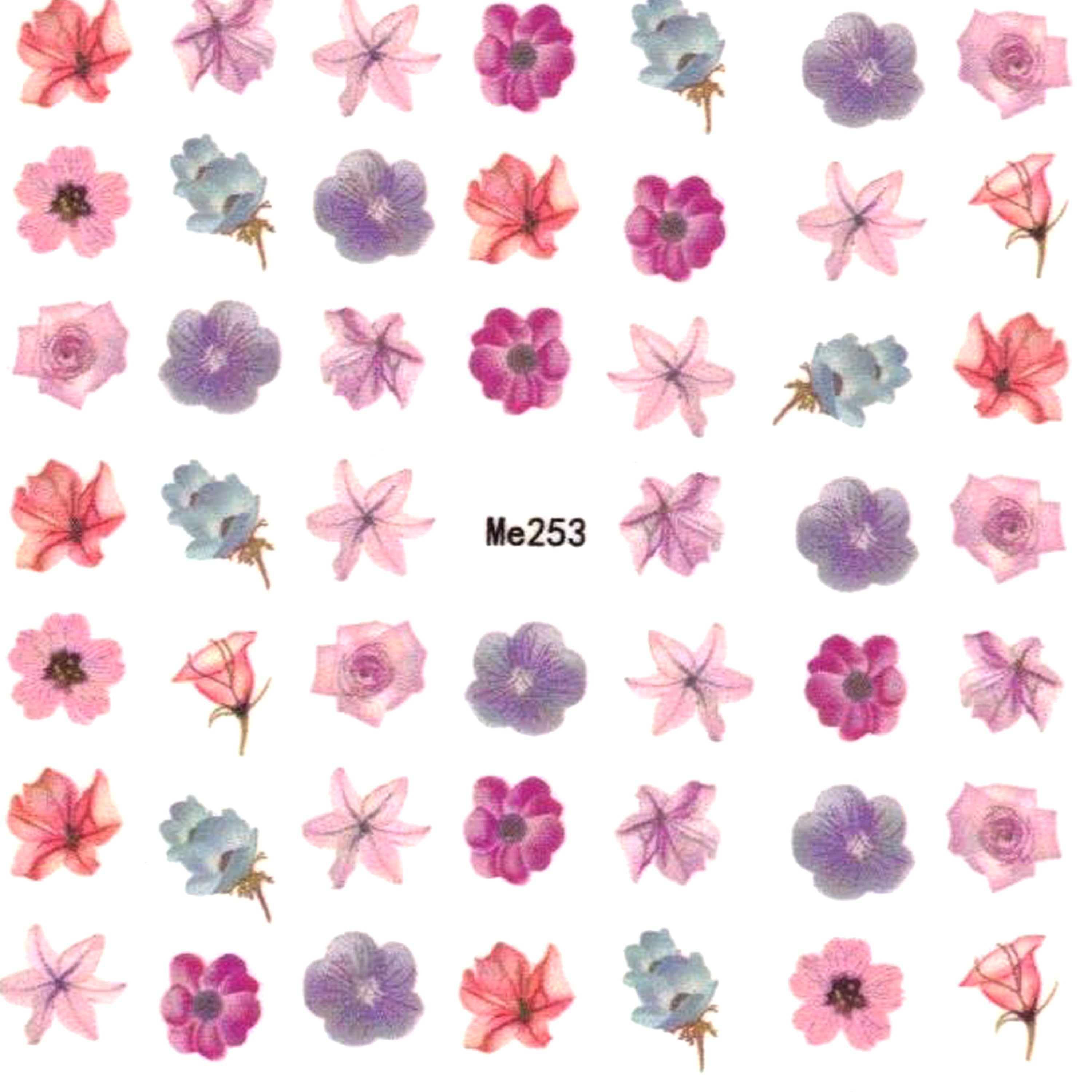Floral Nail Art Stickers - Bio Seaweed Gel USA