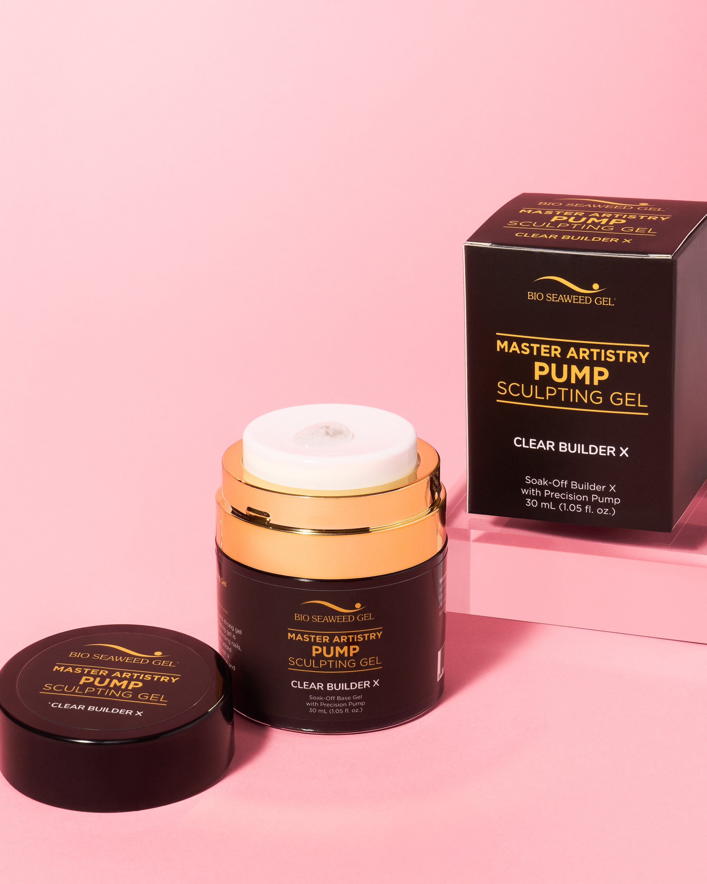 Master Artistry Pump Clear Builder X Sculpting Gel - Bio Seaweed Gel USA