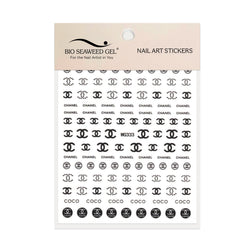 Coco Love Nail Art Stickers - Bio Seaweed Gel USA