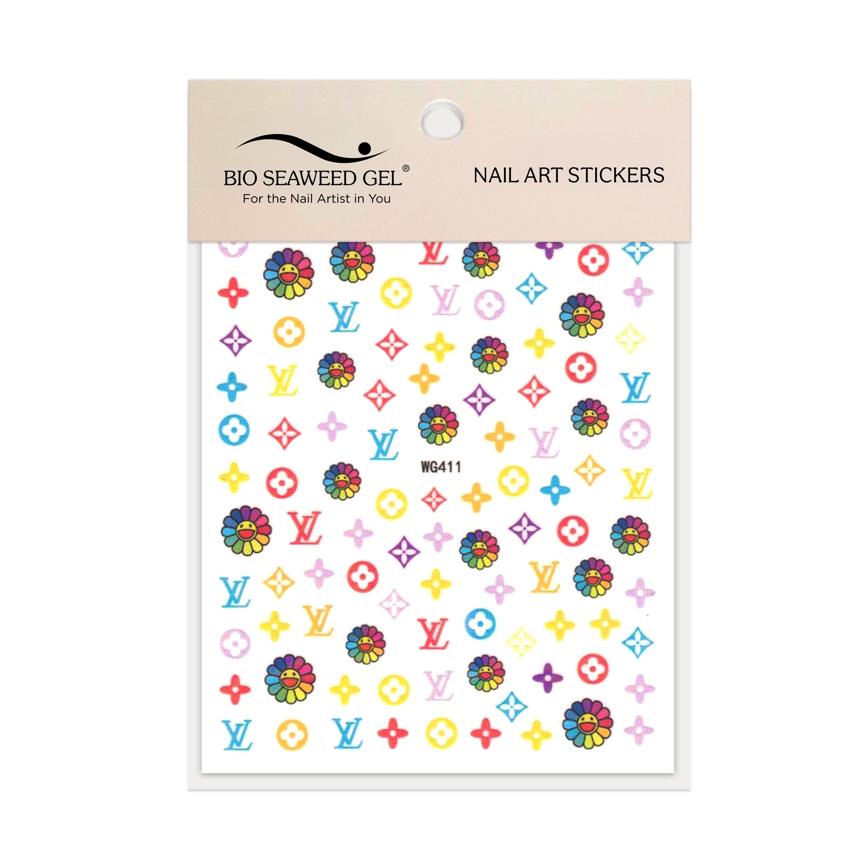 Floral Nail Art Stickers - Bio Seaweed Gel USA