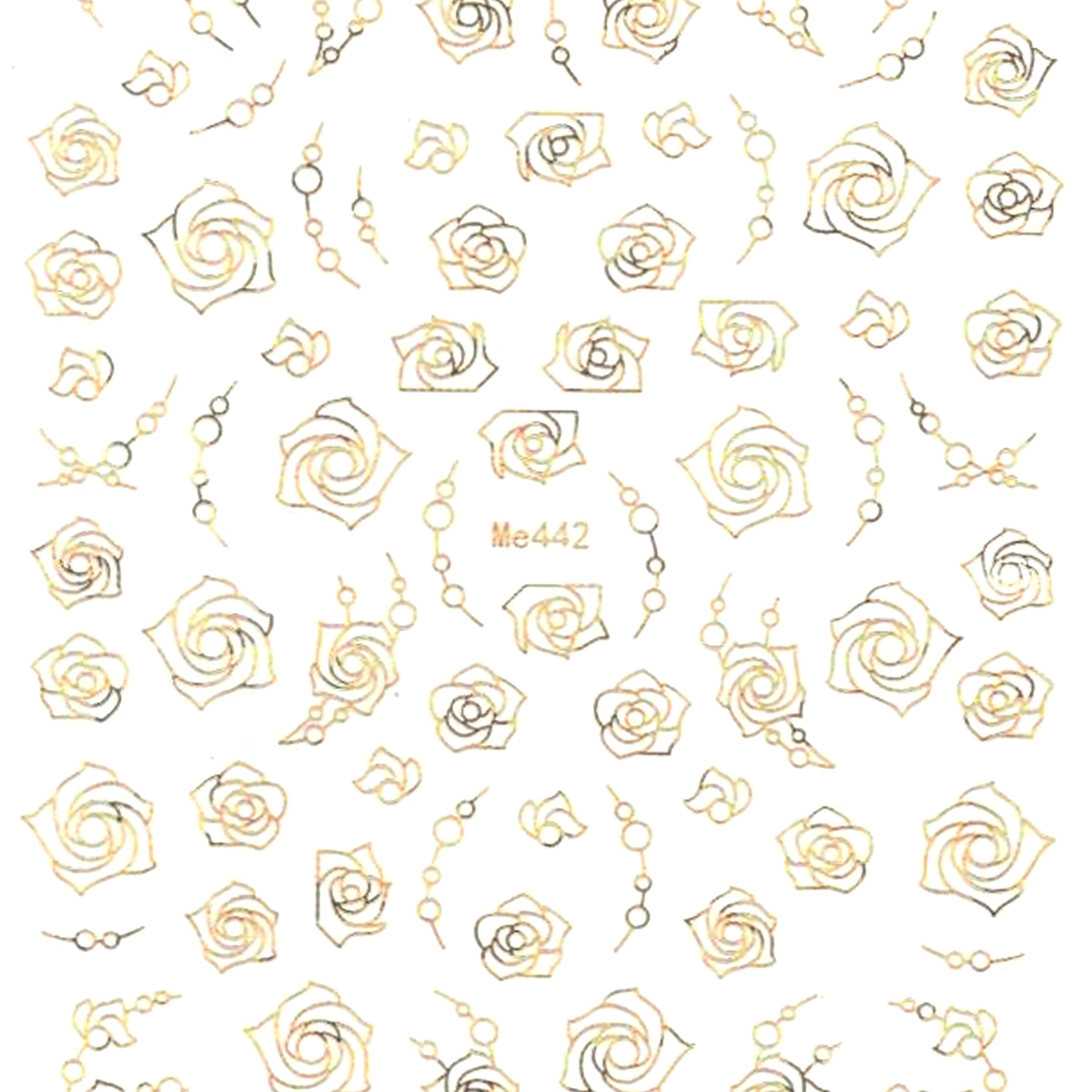 Floral Nail Art Stickers - Bio Seaweed Gel USA