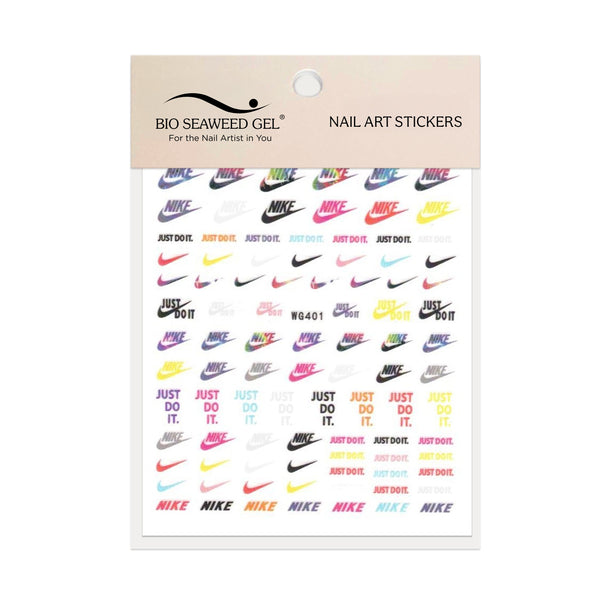Sporty Check Nail Art Stickers - Bio Seaweed Gel USA